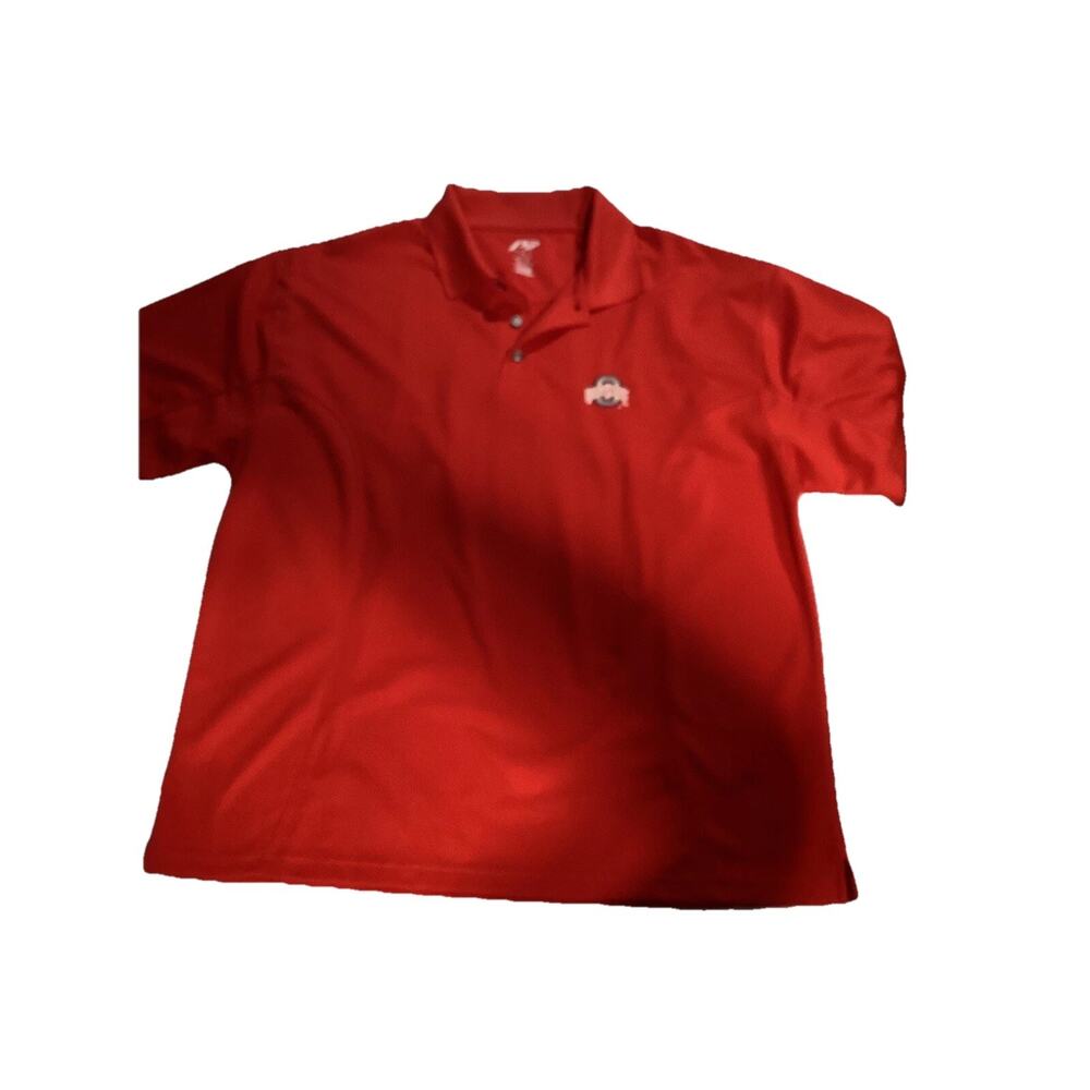 P2 Pro Layer Ohio State Mens Red Short Sleeve Polo Size XL